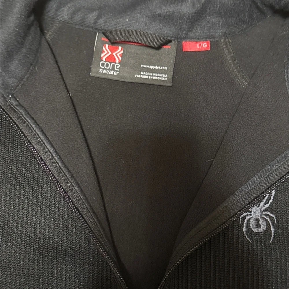 Spyder Black Zip Up Sweater for Men